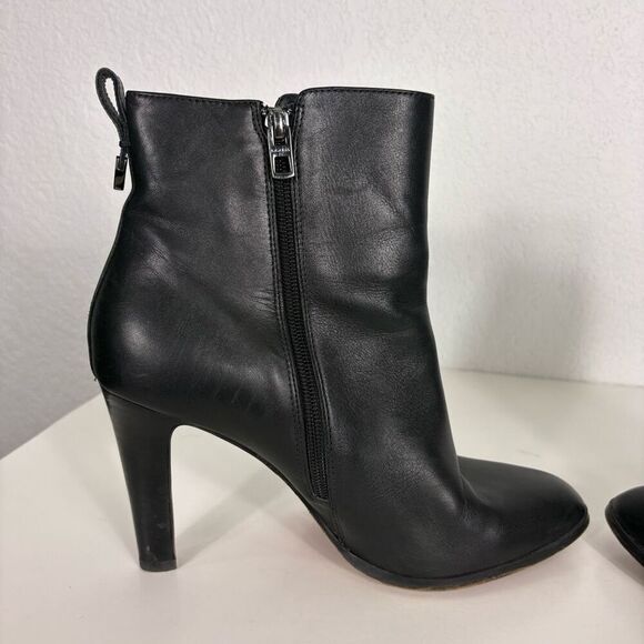 Coach Jemma Black Leather Mid Calf High Heeled Booties Size 10 - Picture 9 of 14